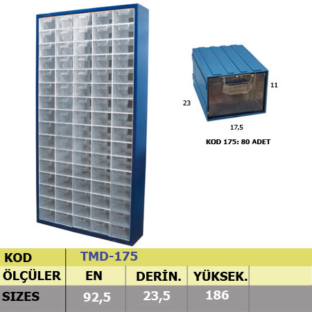 Tekyonlu metal dolap tmd175